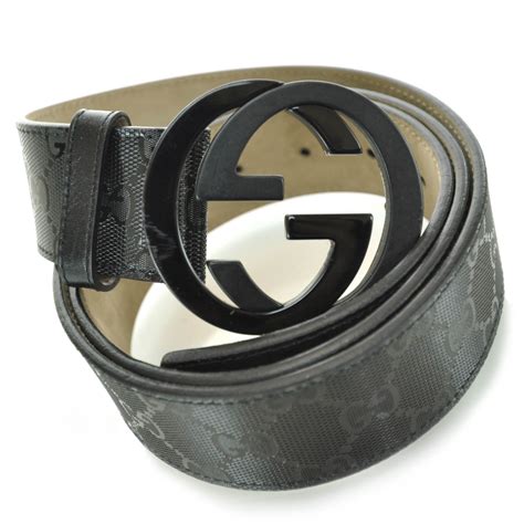 black gucci imprime belt.